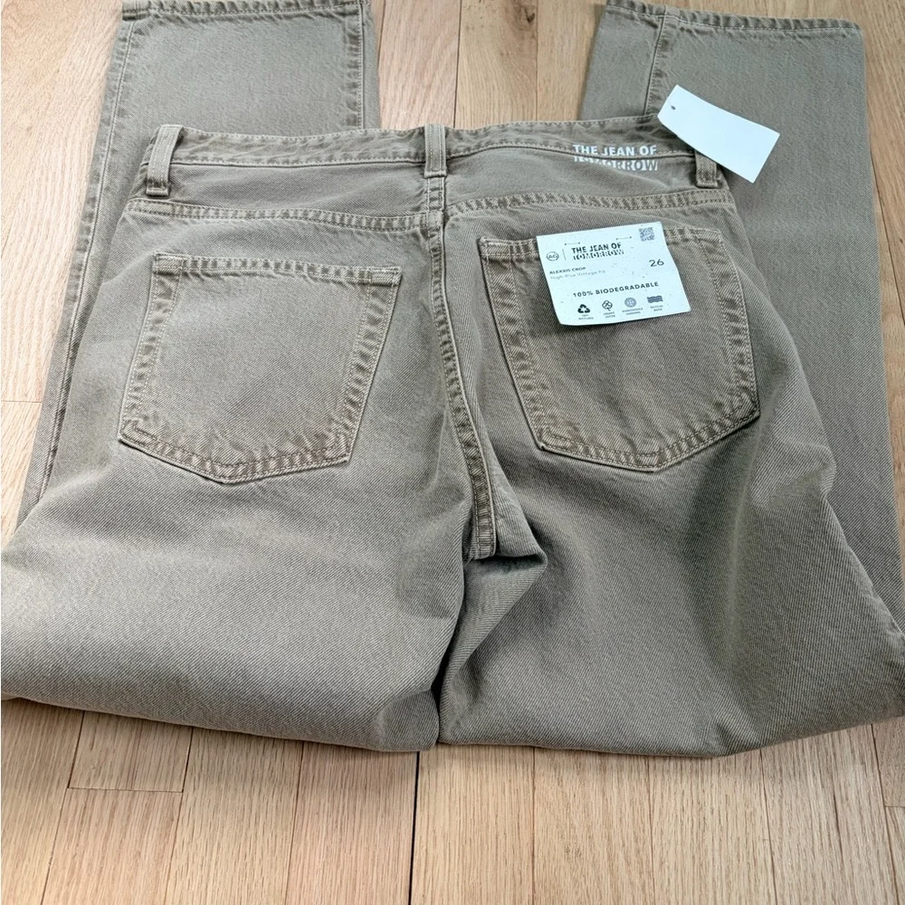 AG The Jean of Tomorrow Straight Jeans Size 26 NWT Sustainable Denim Neutral - Picture 4 of 4